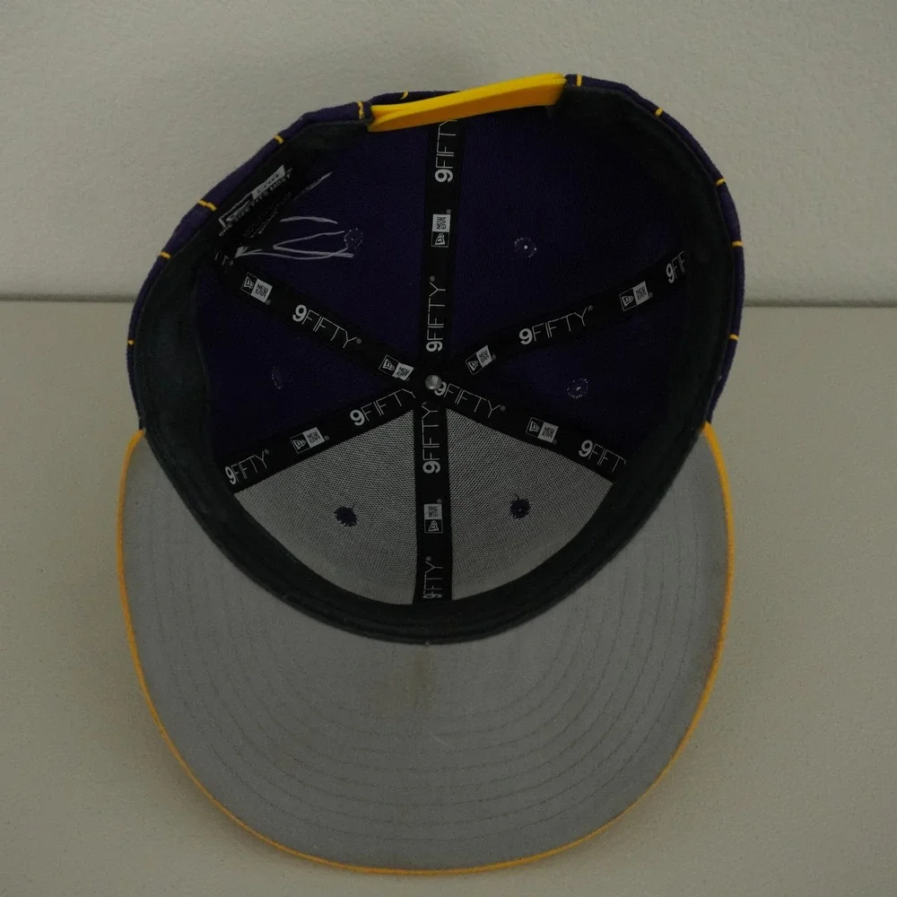New Era LSU Tigers Snapback Hat Mens OSFM Purple Yellow Pinstripe 9FIFTY